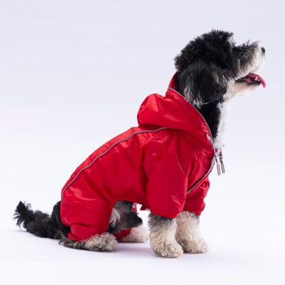 Red Sax Muson Dog Raincoat Romper