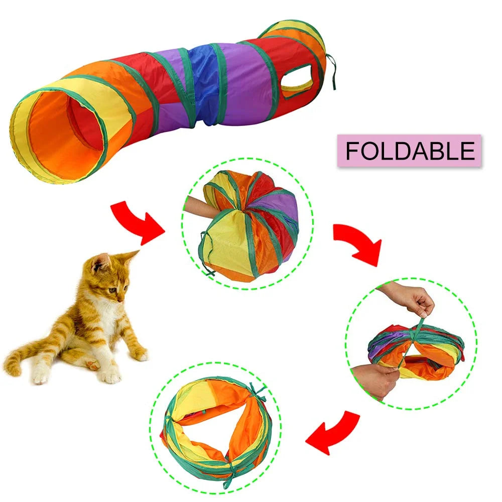 Rainbow Cat Play Tunnel