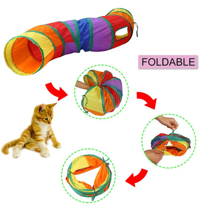 Rainbow Cat Play Tunnel