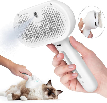 Pet Spray Grooming Brush with Transparent Water Reservoir