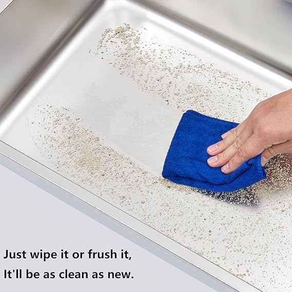 Open High-Sided Stainless Steel Cat Litter Box
