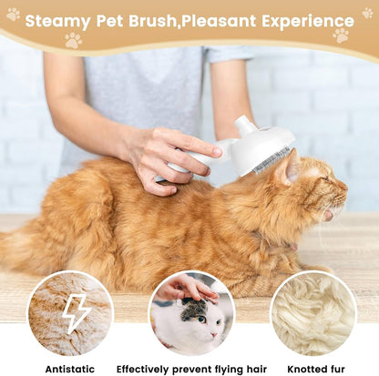 Pet Spray Grooming Brush with Transparent Water Reservoir