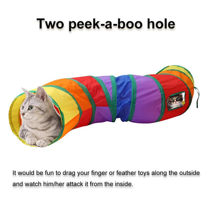 Rainbow Cat Play Tunnel