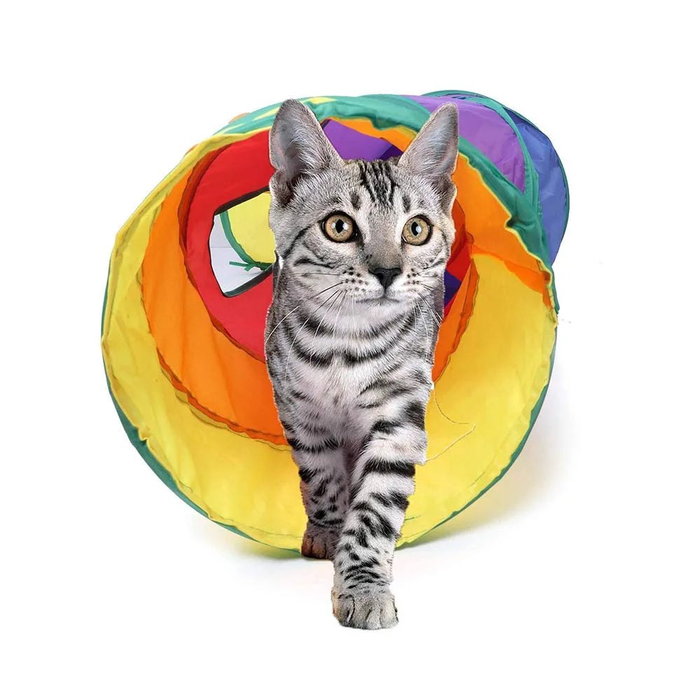 Rainbow Cat Play Tunnel