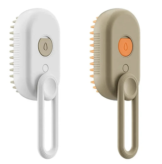 Pet Steam Grooming Brush with Handle for Cats and Dogs