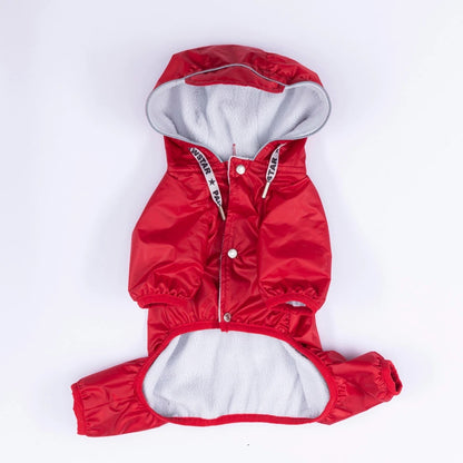 Red Sax Muson Dog Raincoat Romper