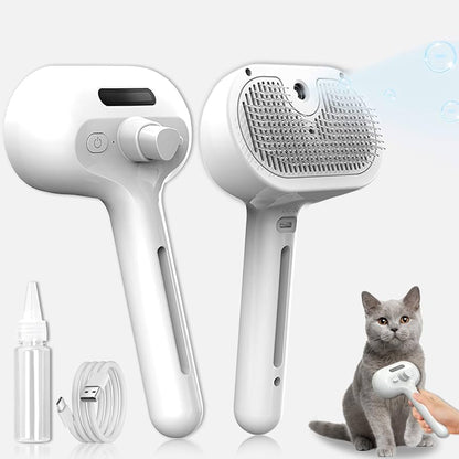 Pet Spray Grooming Brush with Transparent Water Reservoir