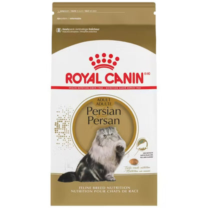 Royal Canin Persian cat food package on a white background