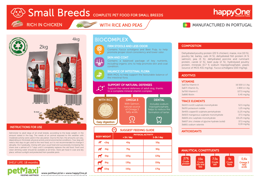 HappyOne Small Breeds – Dry Dog Food
