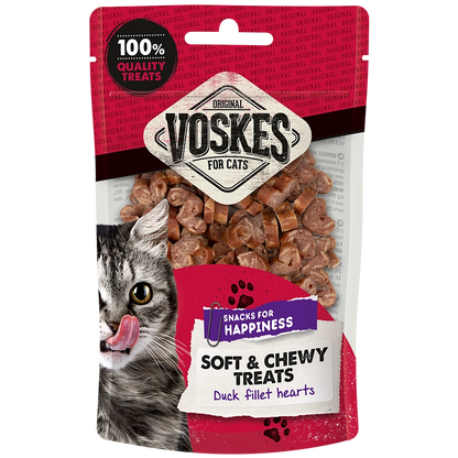 Voskes cat treats packaging with a cat on the side on a white background