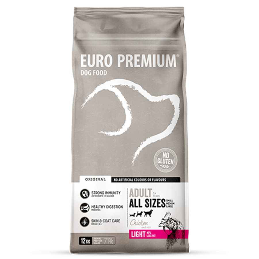 Euro Premium Adult Dogs Of All Sizes (Light) – Dry Dog Food