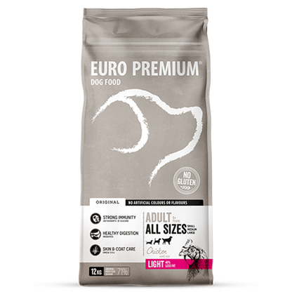 Euro Premium Adult Dogs Of All Sizes (Light) – Dry Dog Food