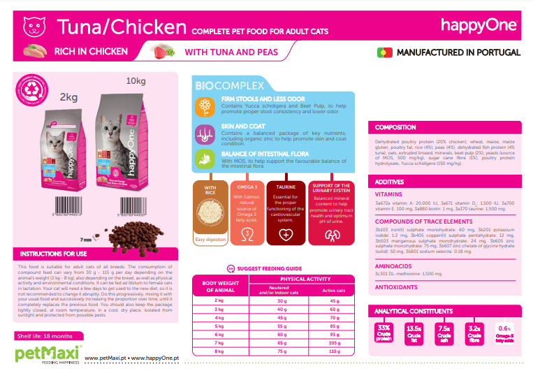 HappyOne Adult Cat Tuna and Chicken – Dry Cat Food